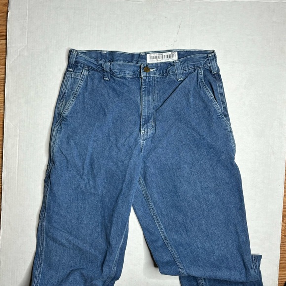 Carhartt B13 HDK Carpenter Dungaree Fit Denim Blue Work Jeans - Picture 2 of 6